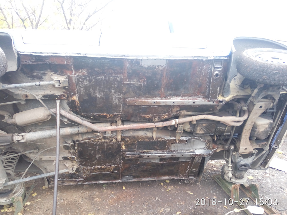 Вихідні і знову з машиною, невелика обробка днища перед зимою 2
