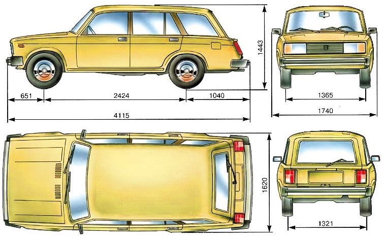 схема запобіжників та габарити авто 2