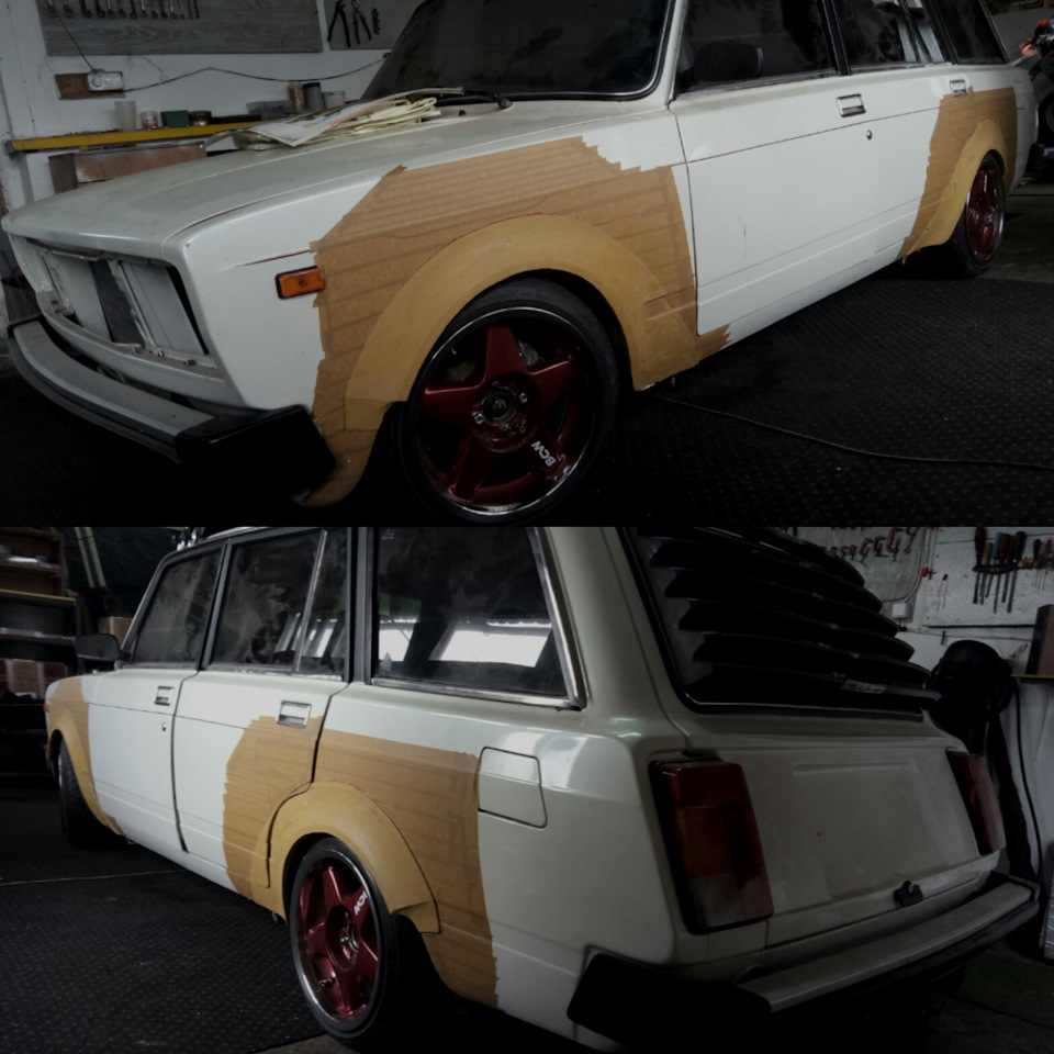 Fiberglass Rocket bunny style Fender flares for Lada restyling (part 1) Розширювачі арок 1
