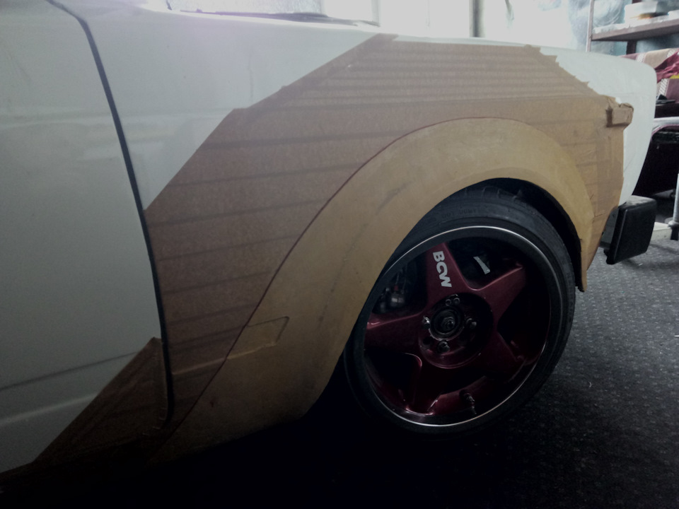 Fiberglass Rocket bunny style Fender flares for Lada restyling (part 1) Розширювачі арок 5