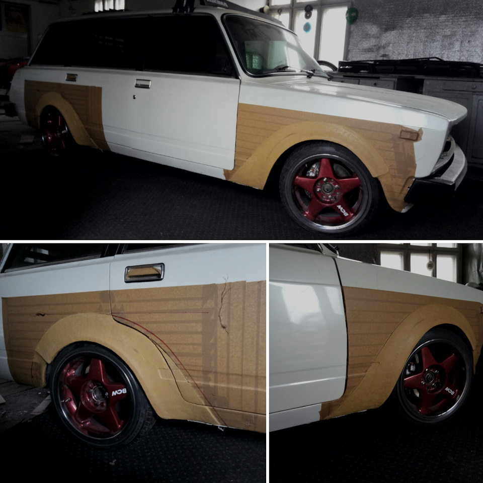 Fiberglass Rocket bunny style Fender flares for Lada restyling (part 1) Розширювачі арок 2