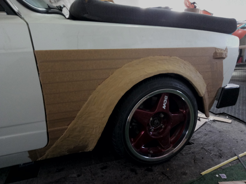 Fiberglass Rocket bunny style Fender flares for Lada restyling (part 1) Розширювачі арок 4