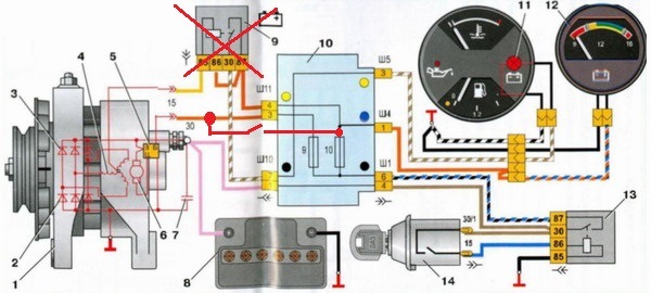 Генератор 372.3701-03 (73А) замість п'ятіркового г222 (45А) 2