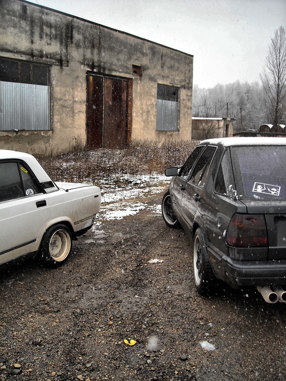 Перший сніг ---> час фото!)) Saab and 2105)) 3