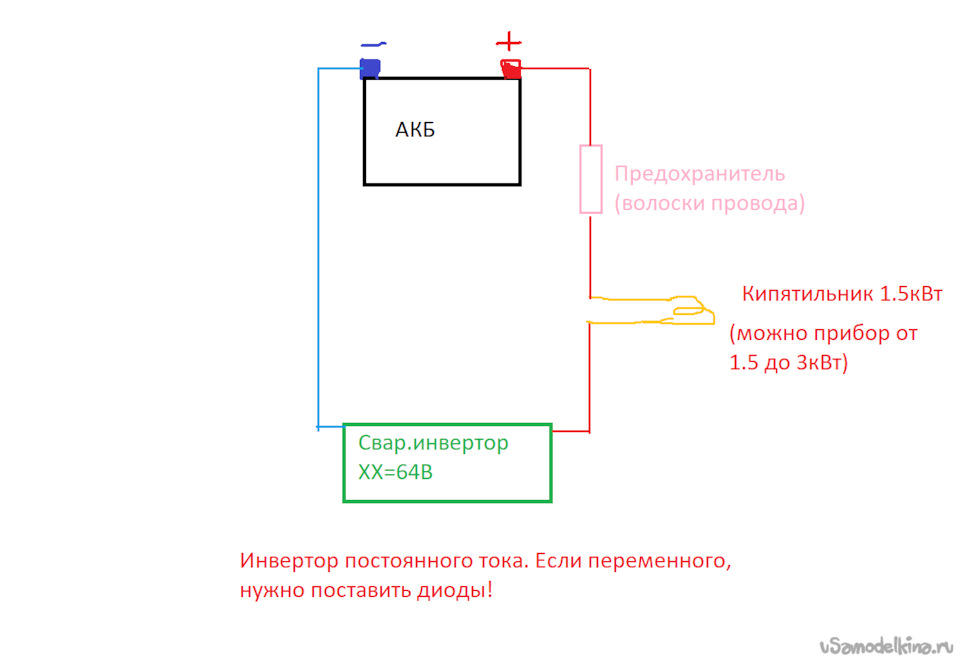 Як можна підзарядитися від зварювальника та кип'ятильника 2