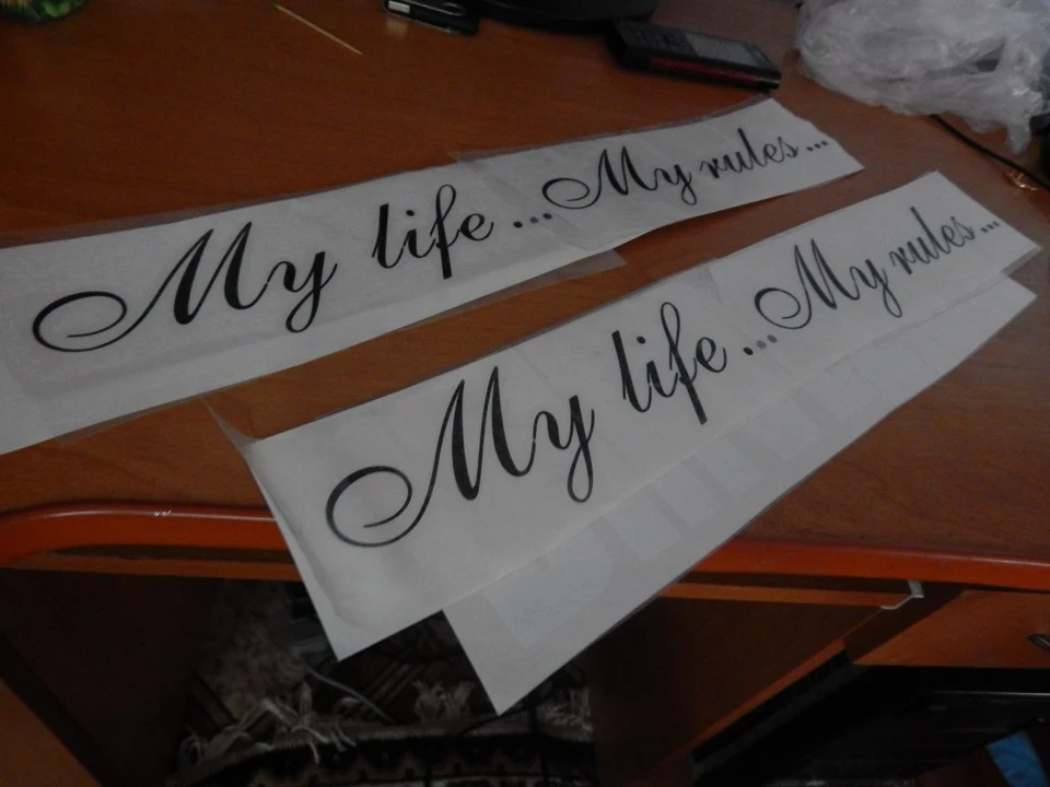 Наклейка @My life My rules@
