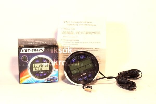 Автомобільний годинник VST-7042V 2