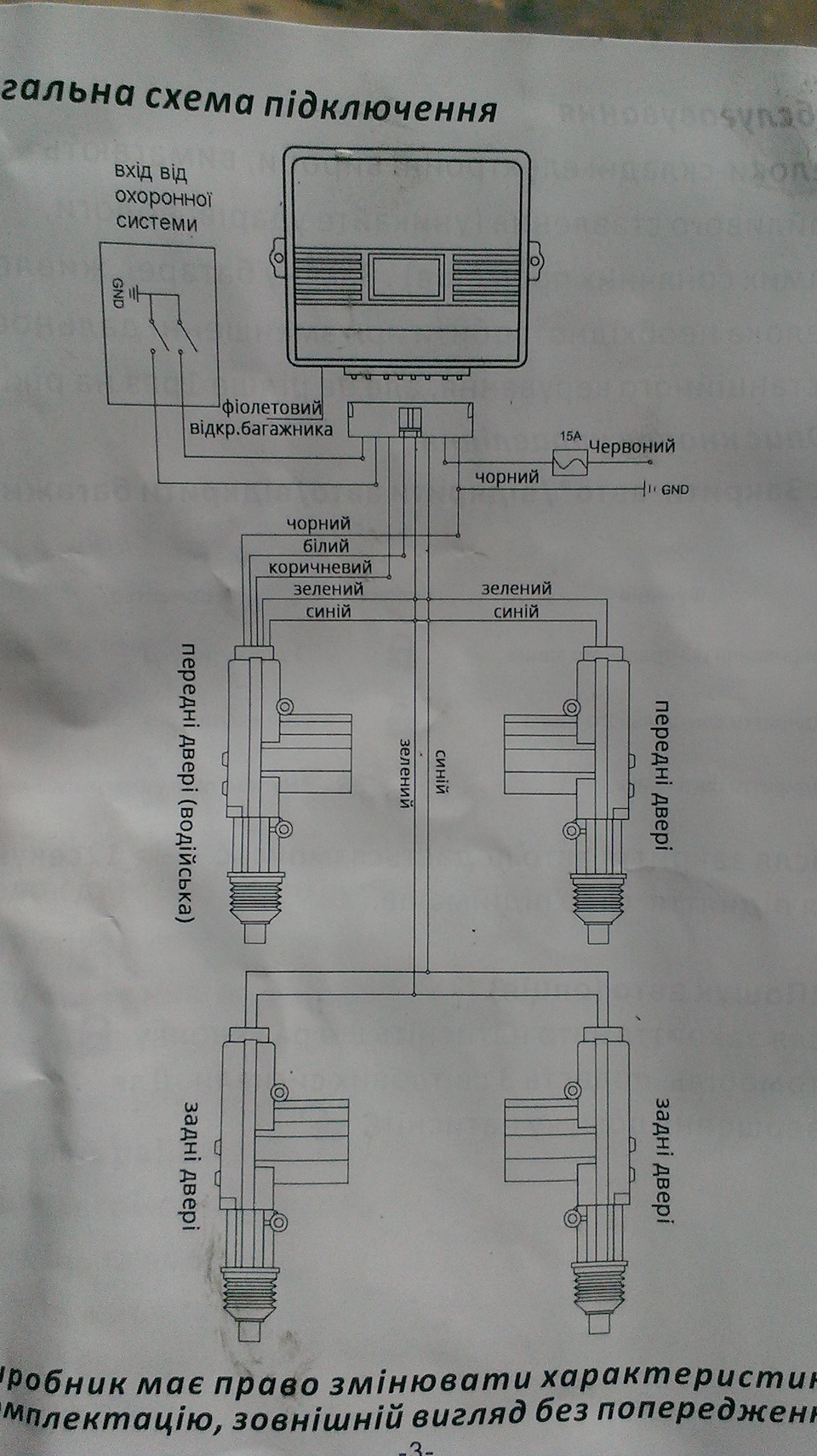 центральний замок rs l720 3
