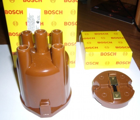 Бігунок та кришка розподільник запалювання Bosch & Високовольтні дроти HOLA HL401 1