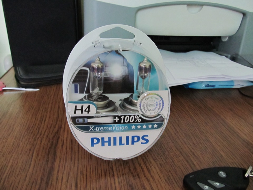 Заміна галогенок на Philips x-treme vision +100%: 2