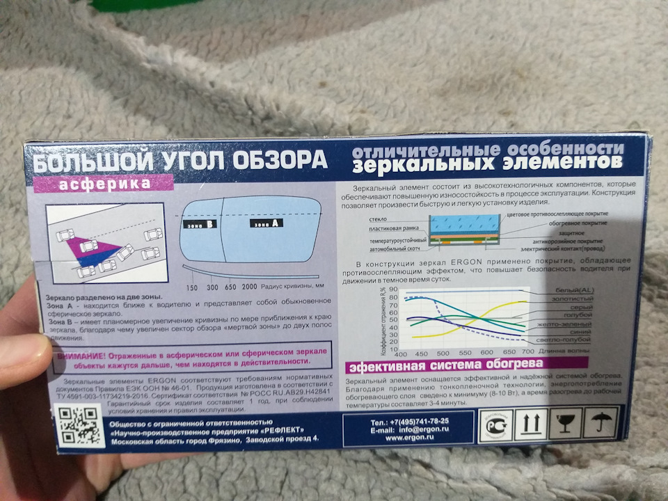 23) Дзеркальні елементи ергон з підігрівом 3