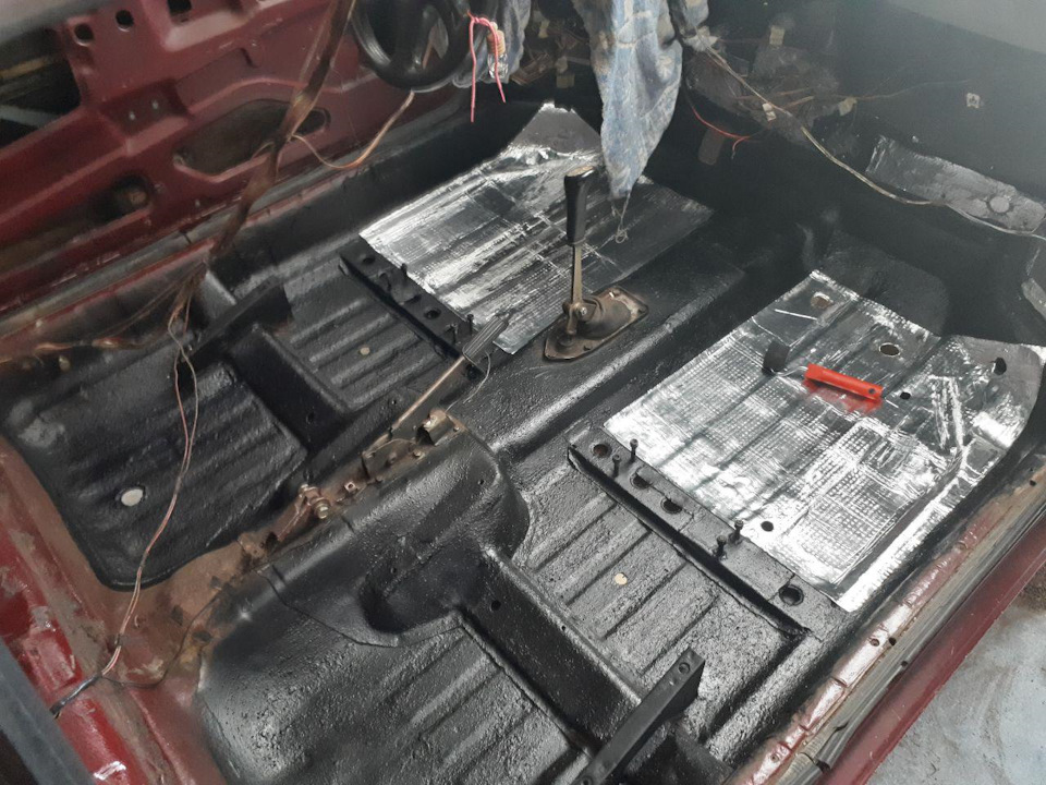 Віброізоляція підлоги установка пічки складання машини частина 1 2