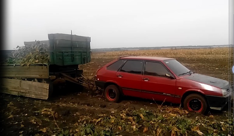Дев'ятка замість трактора:)) 2