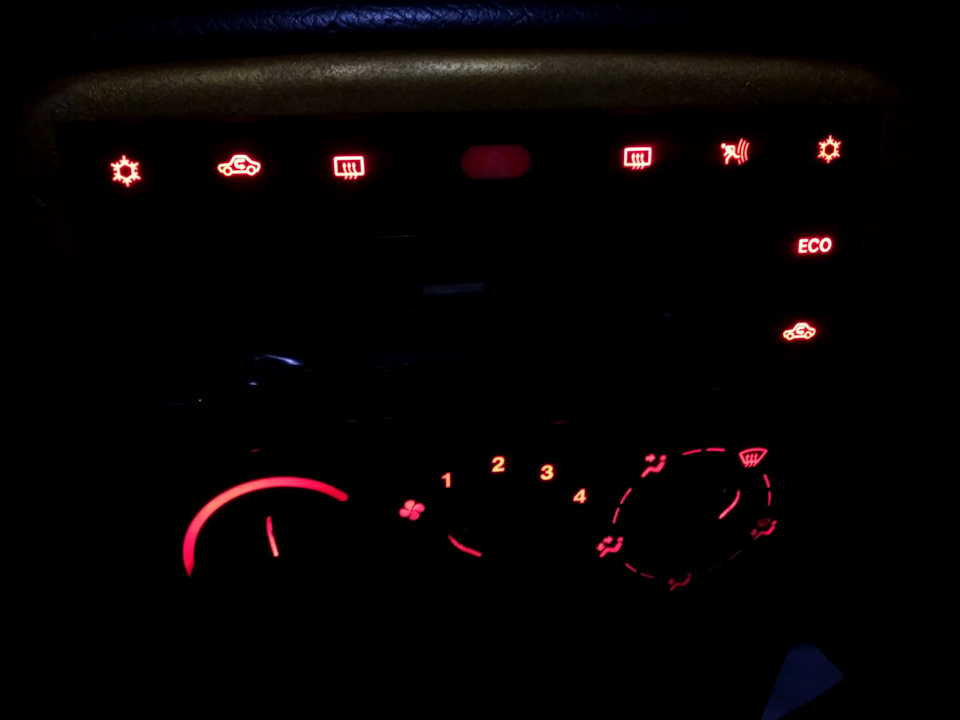 Кнопки центральної консолі Opel Vectra B (повний набір) пересвіт 4