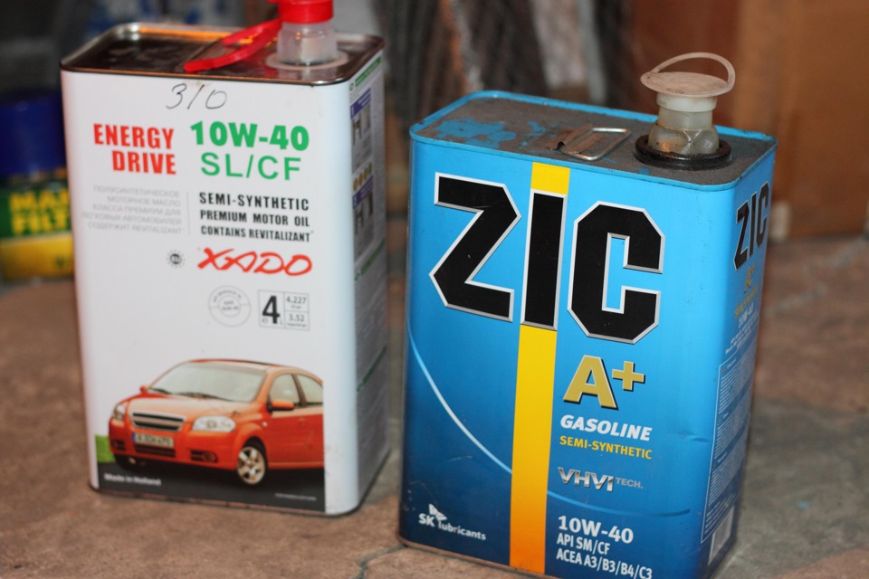 Замена масла zic a+ 10w-40 на XADO Atomic Oil 10W-40 SL/CF 1