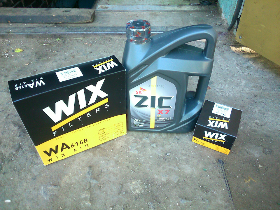 #96 Очередное ТО. ZIC X7 10w40 synthetic + WIX filters. 1