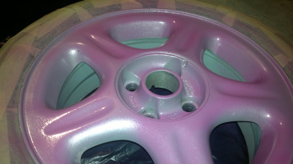 Фарбування дисків у рожевий колір Plasti Dip частина 2 1