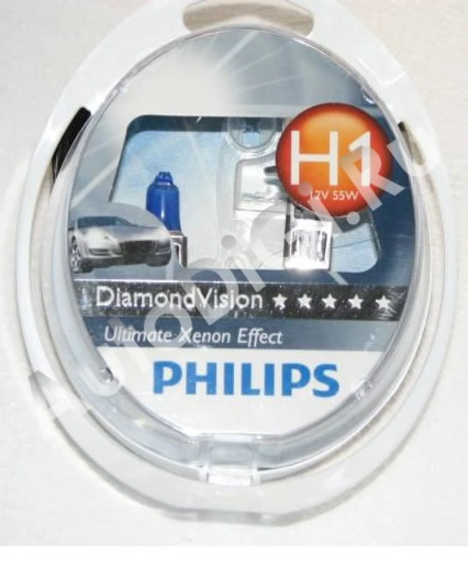 Галогенові лампи Philips DiamondVision 5000K H1 - 55W,