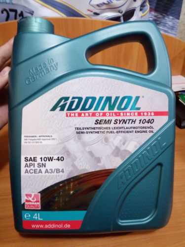 Перехід на ADDINOL Semi Synth 10w40 1