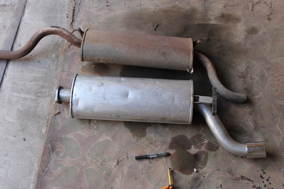 Exhaust. Паук стингер, резонатор стингер, бочка Saab 9000 4