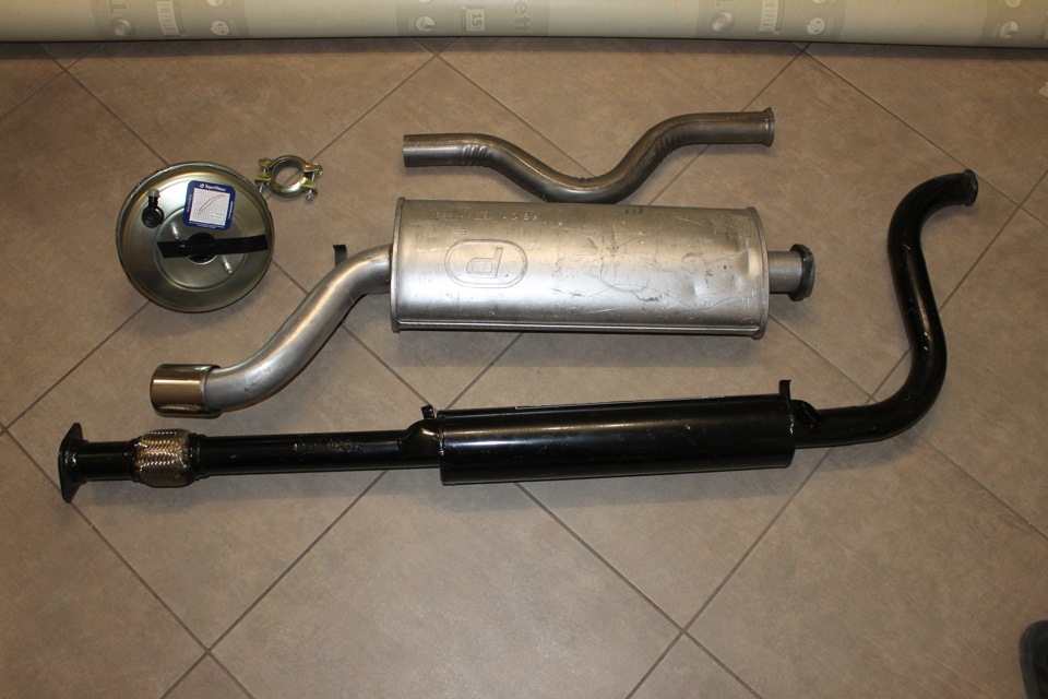 Exhaust. Паук стингер, резонатор стингер, бочка Saab 9000 1