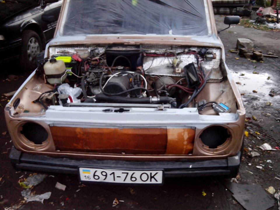 Ремонт вітрової та доопрацювання перед встановленням петель капота від Nissan Primera p10 1