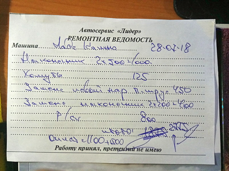 Змінив кермові наконечники і лівий пильовик 1