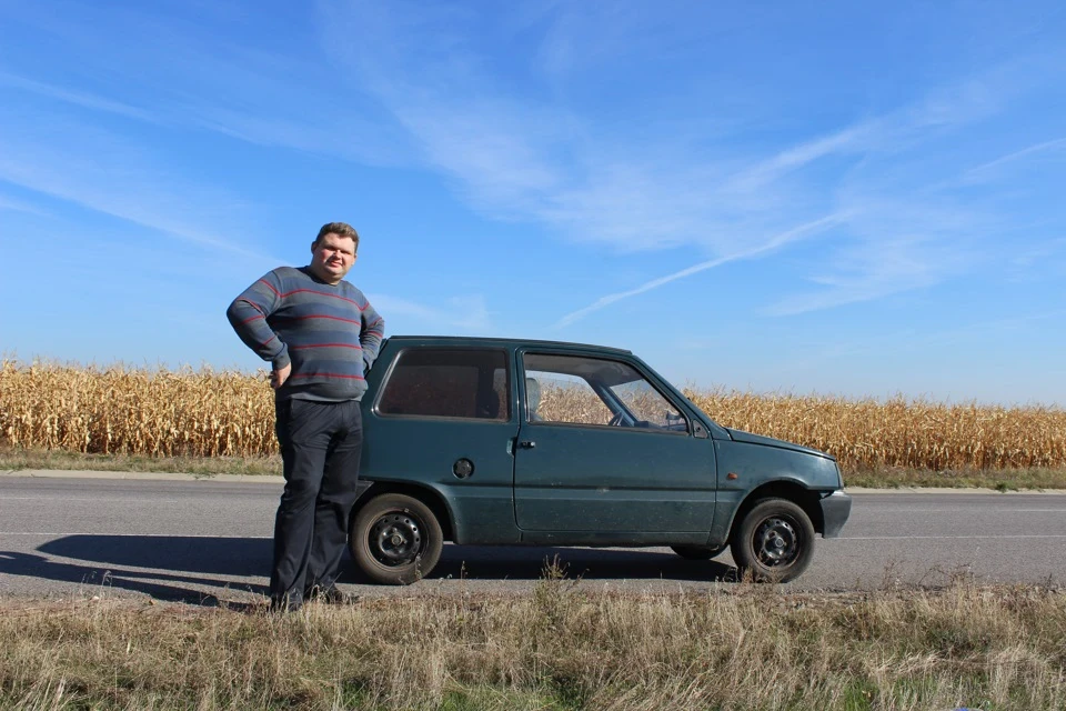 поїздка в Умань, машинка в дорозі