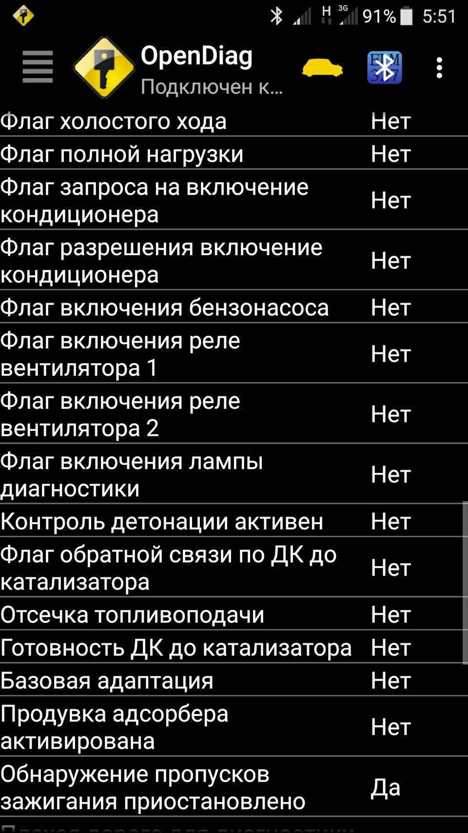 Скріншоти на прогрітому до 90° двигуні 4