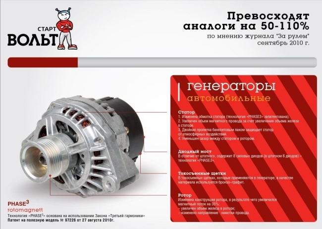 Генератор Стар Вольт на 120А 1