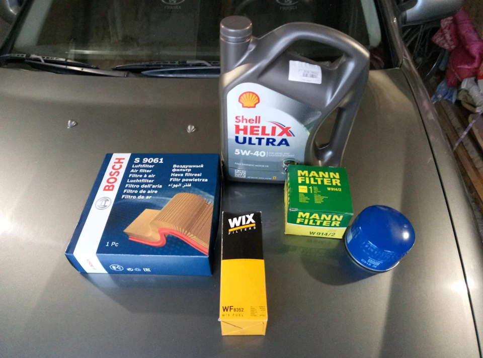 ТО - заміна мастила Shell Helix Ultra 5w40, фільтрів