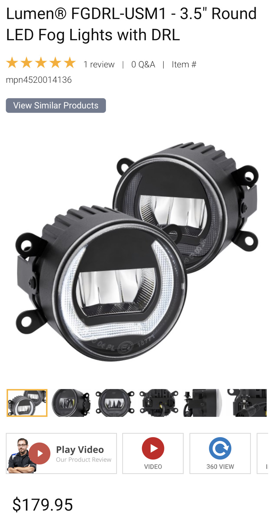 Противотуманки Lumen® FGDRL-USM1 — 3,5 Круглі світлодіодні протитуманні фари з ДХО 2