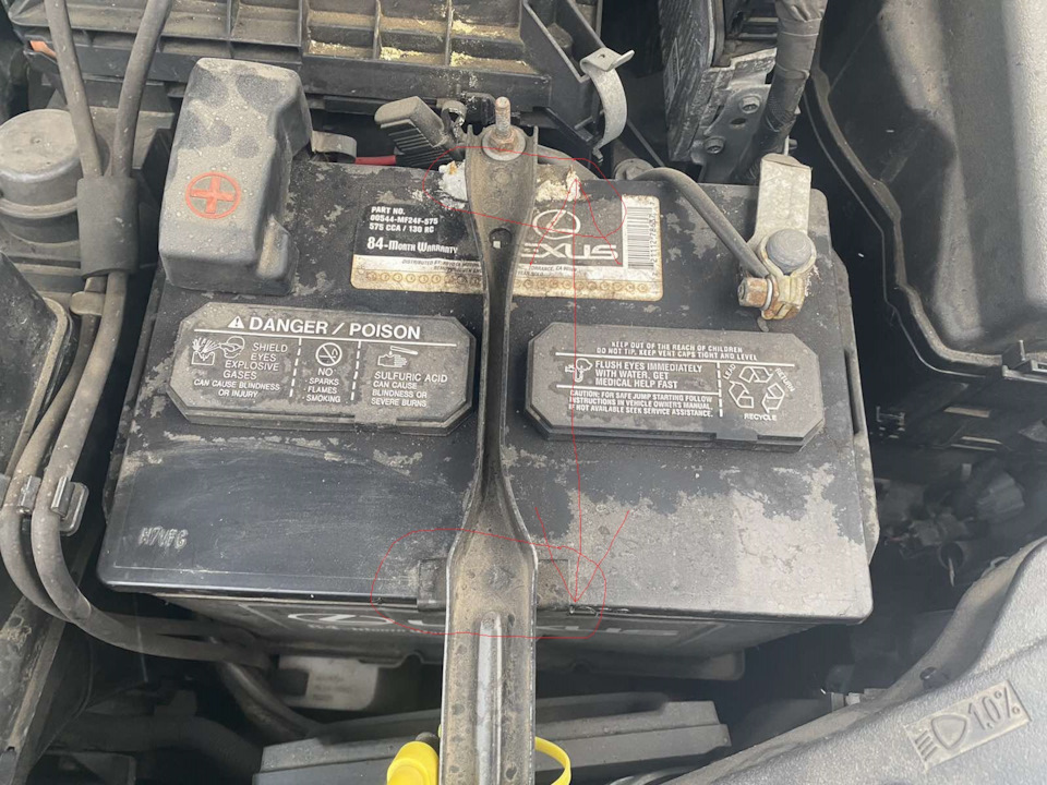АКБ LEXUS ES 350 Заміна, Заміна 70ah-630 струм 2