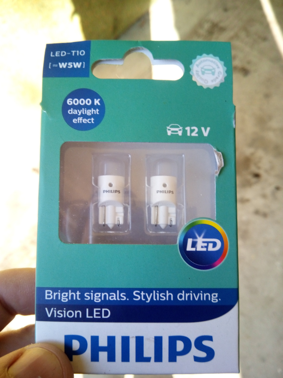 Philips led 6000K T10 Габарити 1