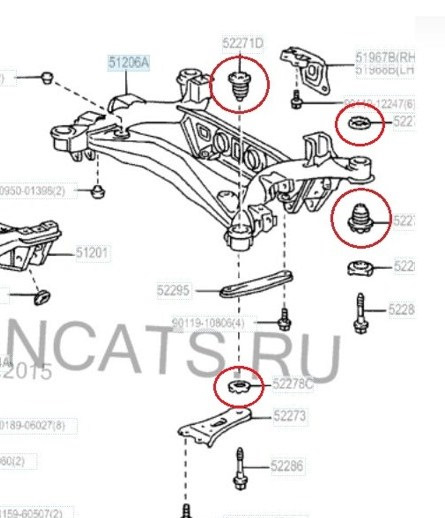 Заміна сайлентблоків заднього підрамника та R17, R18, R19 диски диски 4