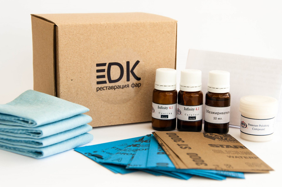 #3 Проба відновити фари з лаком Delta Kits 2