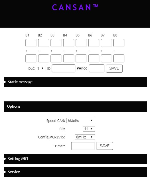 CANSAN WIFI CANHACKER + CAN PLAYER 2