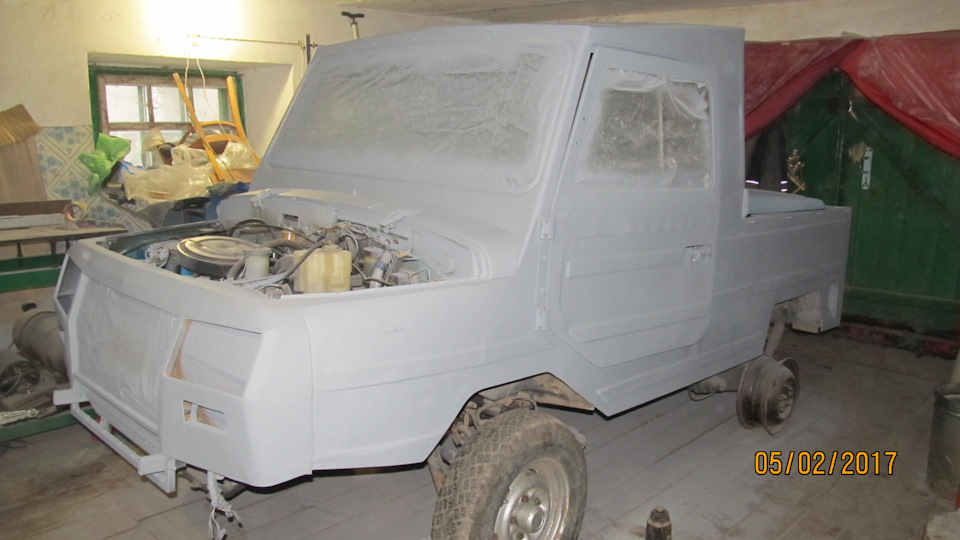 Дах за типом пікап і початок фарбування 1