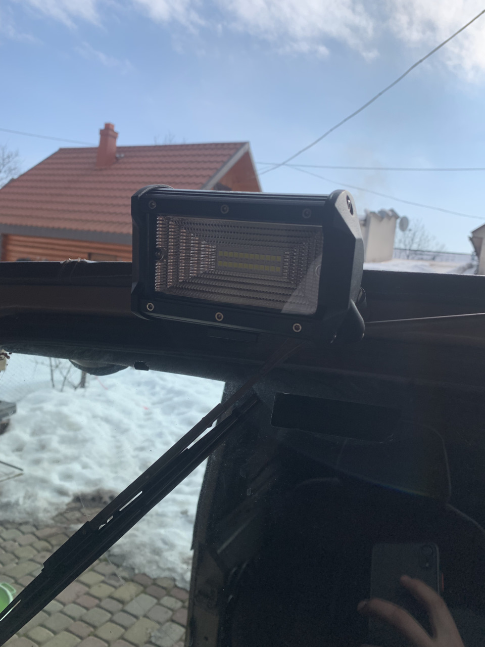 Перенос акумулятора, установка led фар 2