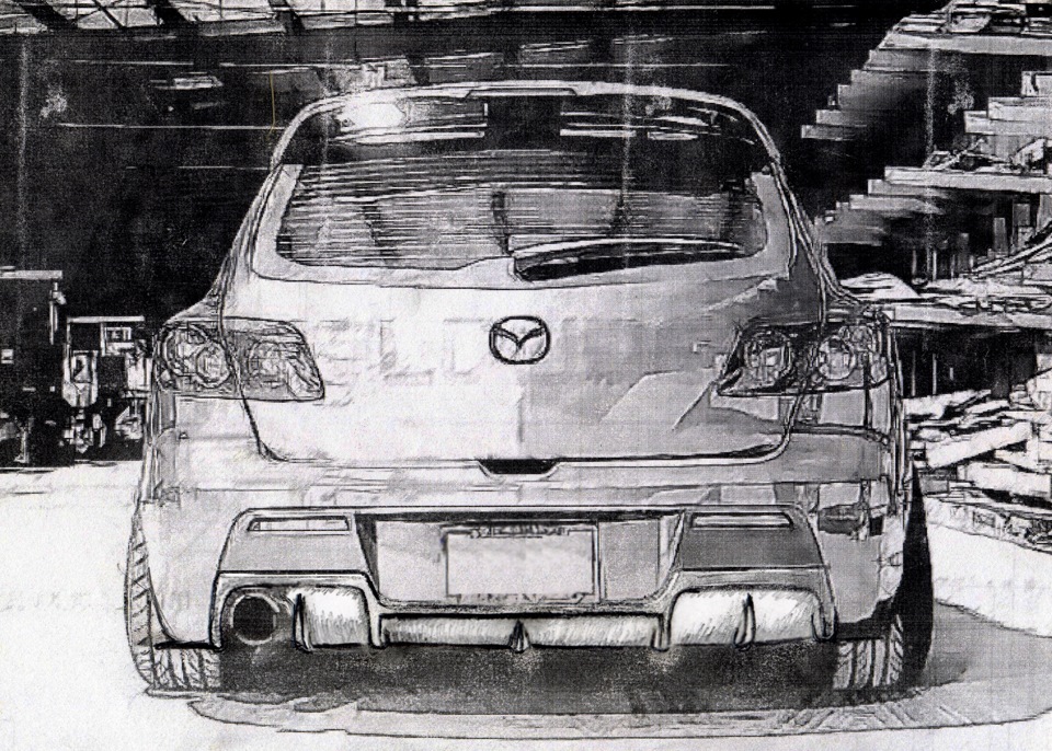 Задній дифузор mazda 3 MPS. The End)) 1