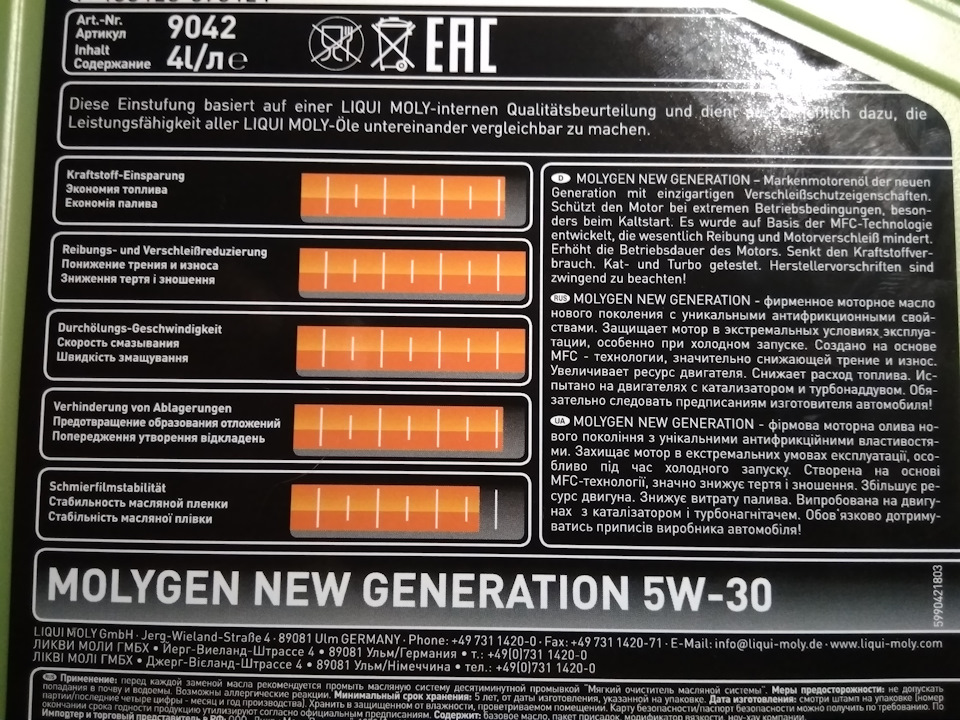 Заміна мастила LIQUI MOLY 5W-30 Moligen. Заміна свічок Denso 2