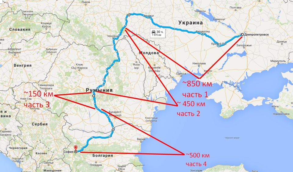 Дніпропетровськ Україна - Софія Болгарія. Частина 1: Дніпро - Кам'янець-Подільський 1