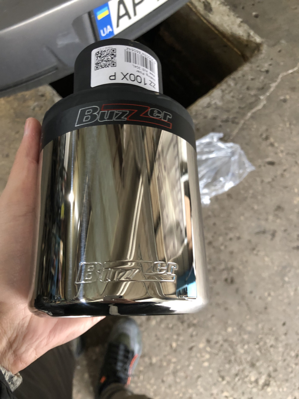 Насадка глушника Buzzer ZZ100X + Білі бічні катафоти в задній бампер 3
