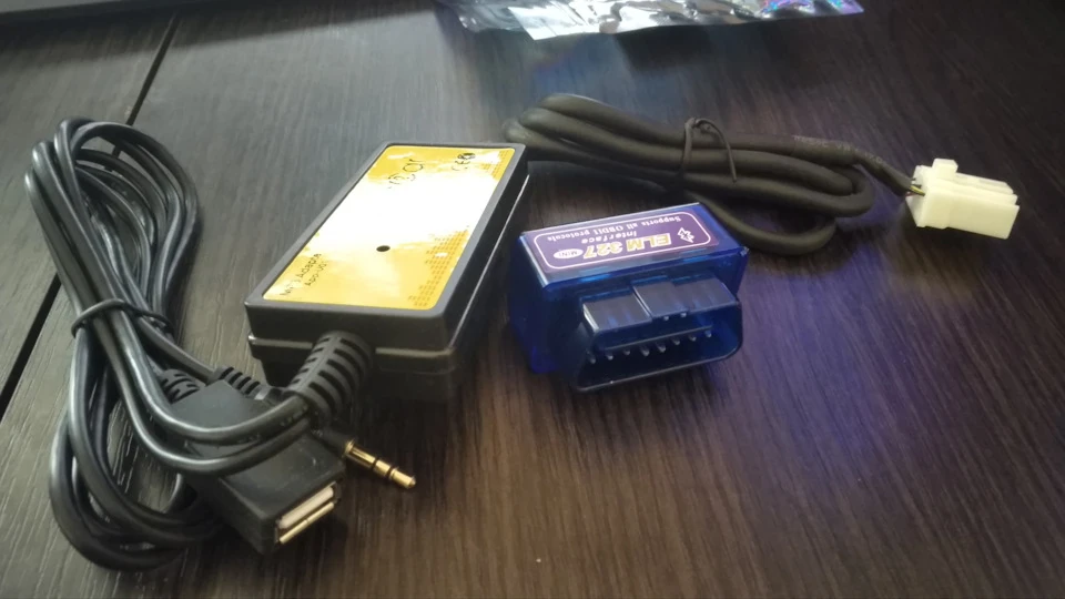AUX і USB Адаптер до Штатної магнітоли + ELM 327