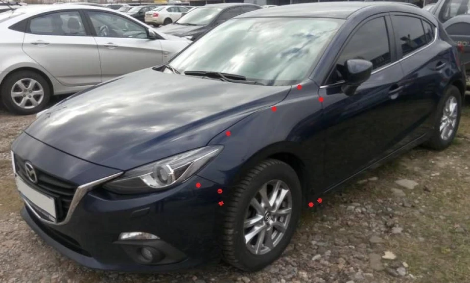 Звіт зі зняття переднього крила Mazda 3 BM Skyactiv Можливі місця корозії передніх крил!
