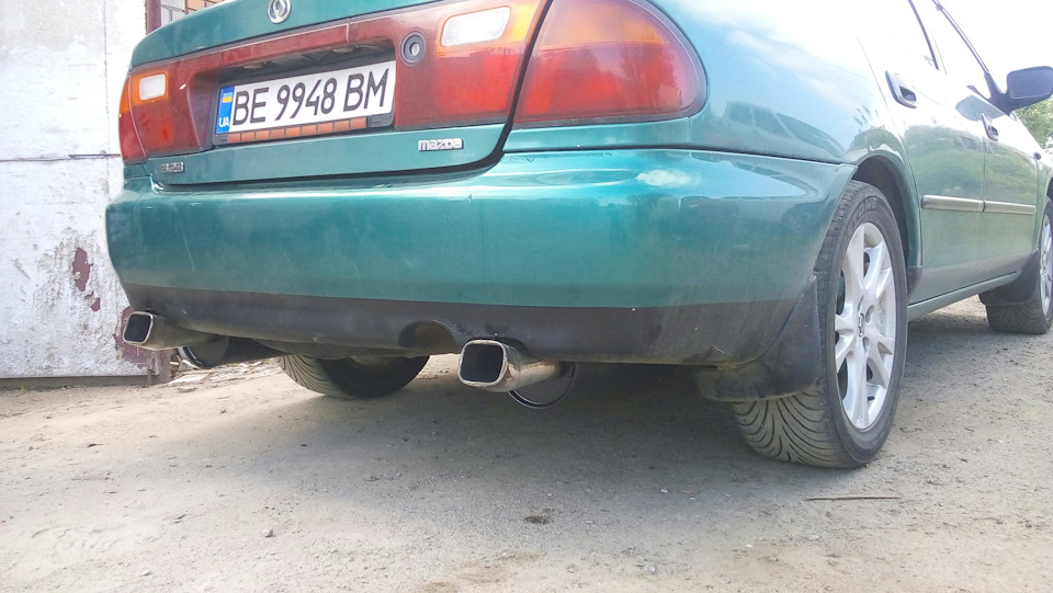 Подвійний вихлоп mazda 323 ba 3