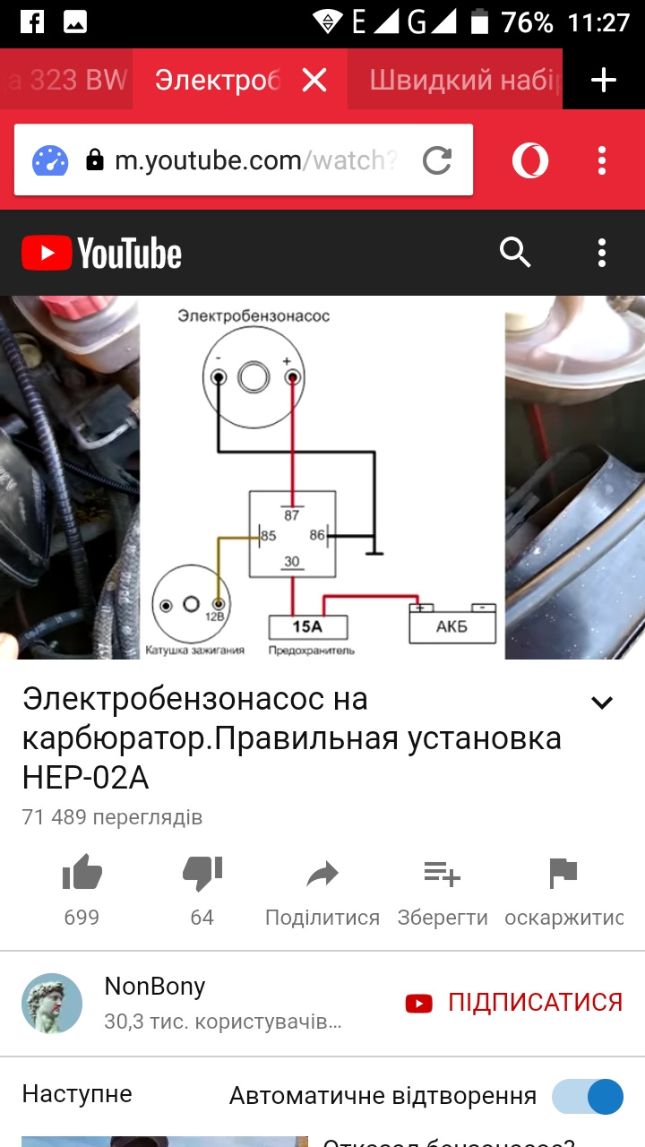 Бензонасос-рішення ЕБН 1