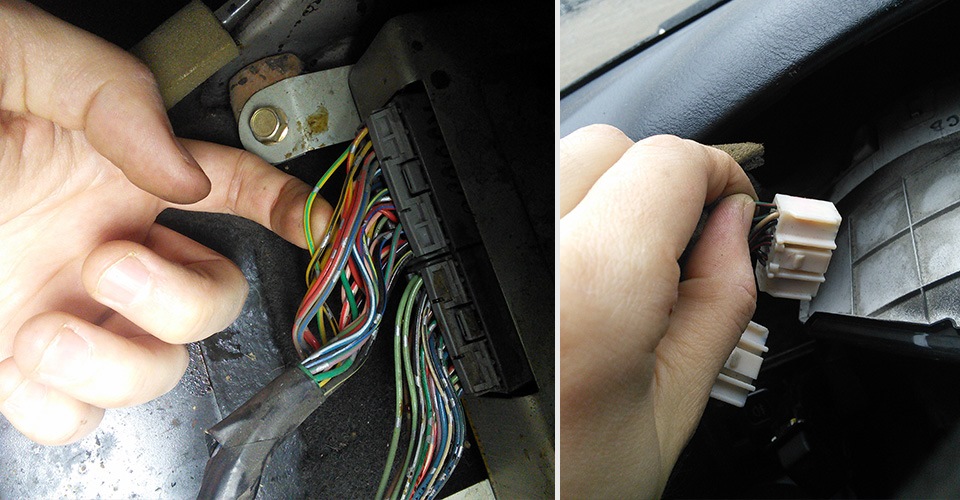 Бортовой компьютер на Mazda 323f BA в штатное место часов 2