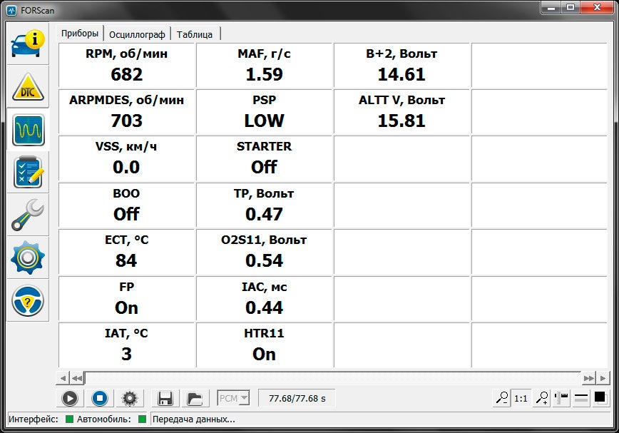 Подключение к диагностическому разъему с помощью bluetooth сканера ELM327 OBD2 4