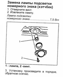 Заміна лам підсвічування номера 323F BA на LED. 1